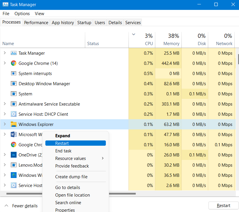 Fix Taskbar Icons Missing In Windows