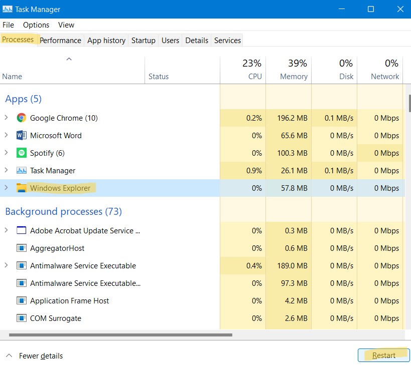 Fix Taskbar Not Working In Windows 11