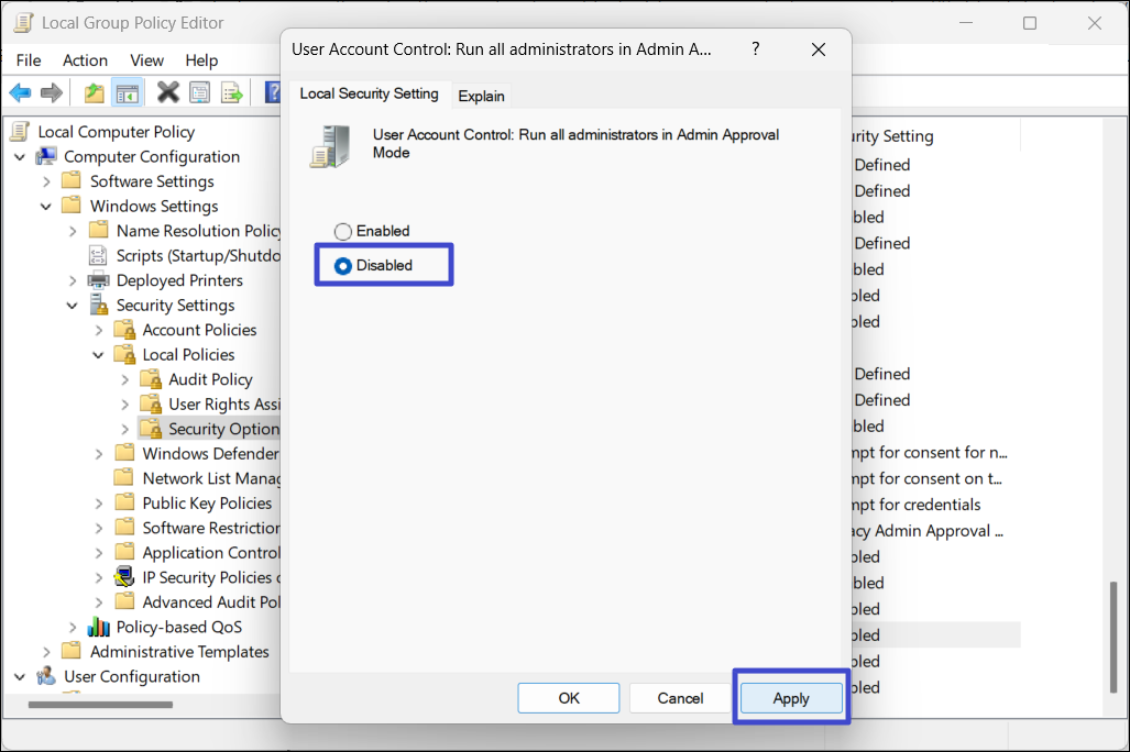 Disable