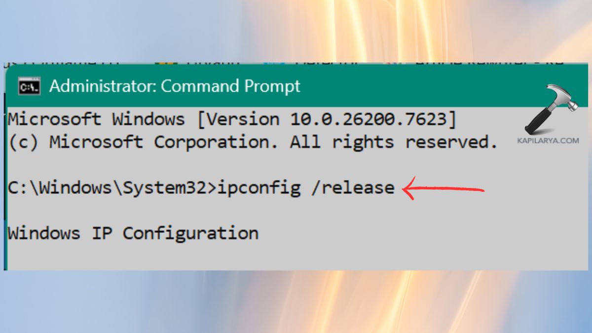 ipconfig Fix 'The remote device or resource won't accept the connection' in Windows 11