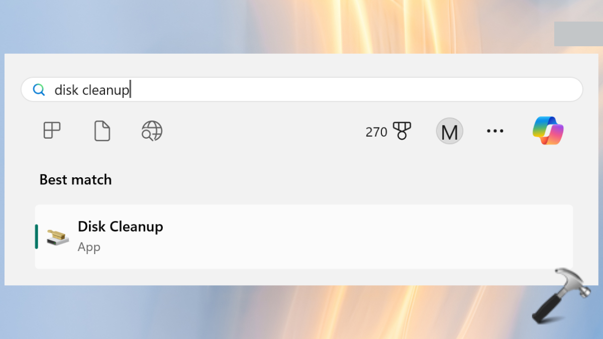 open disk cleanup tool