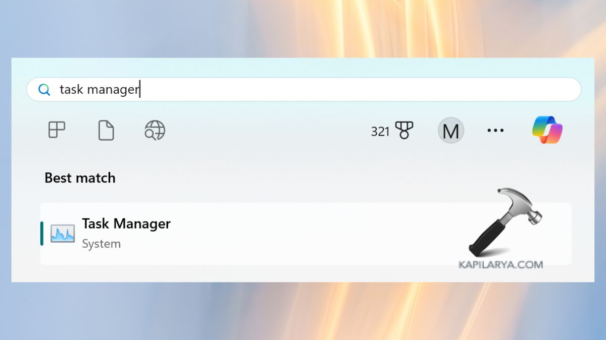 open task manager