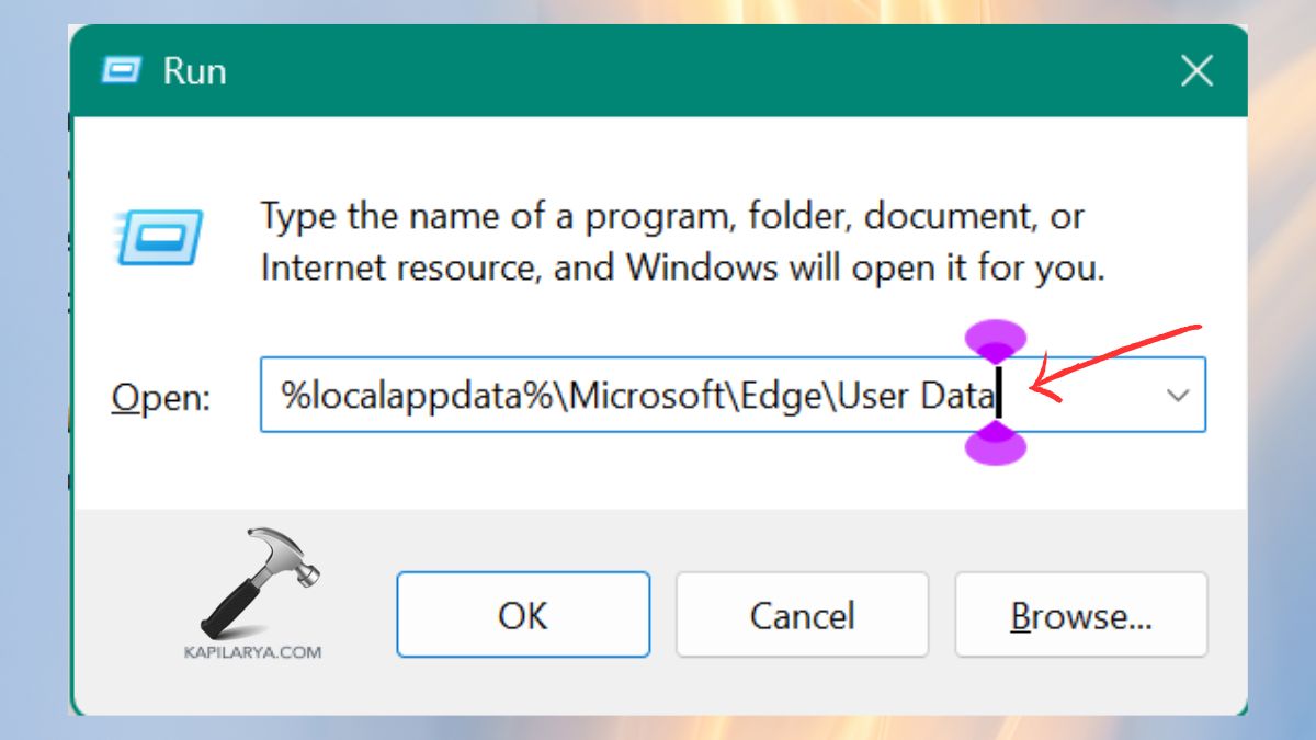 open user data microsoft edge