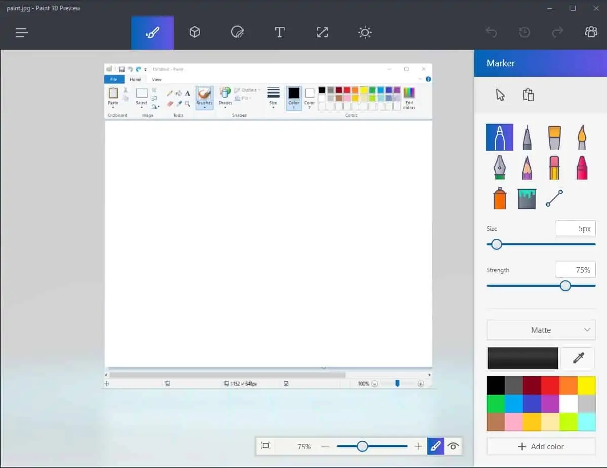 Paint 3D app