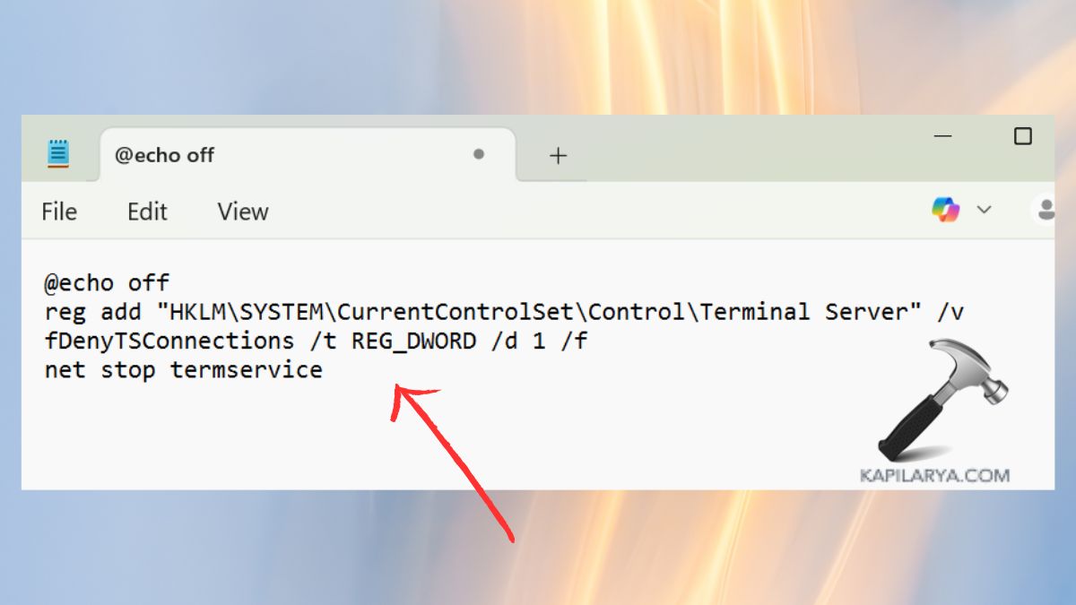 paste code in notepad