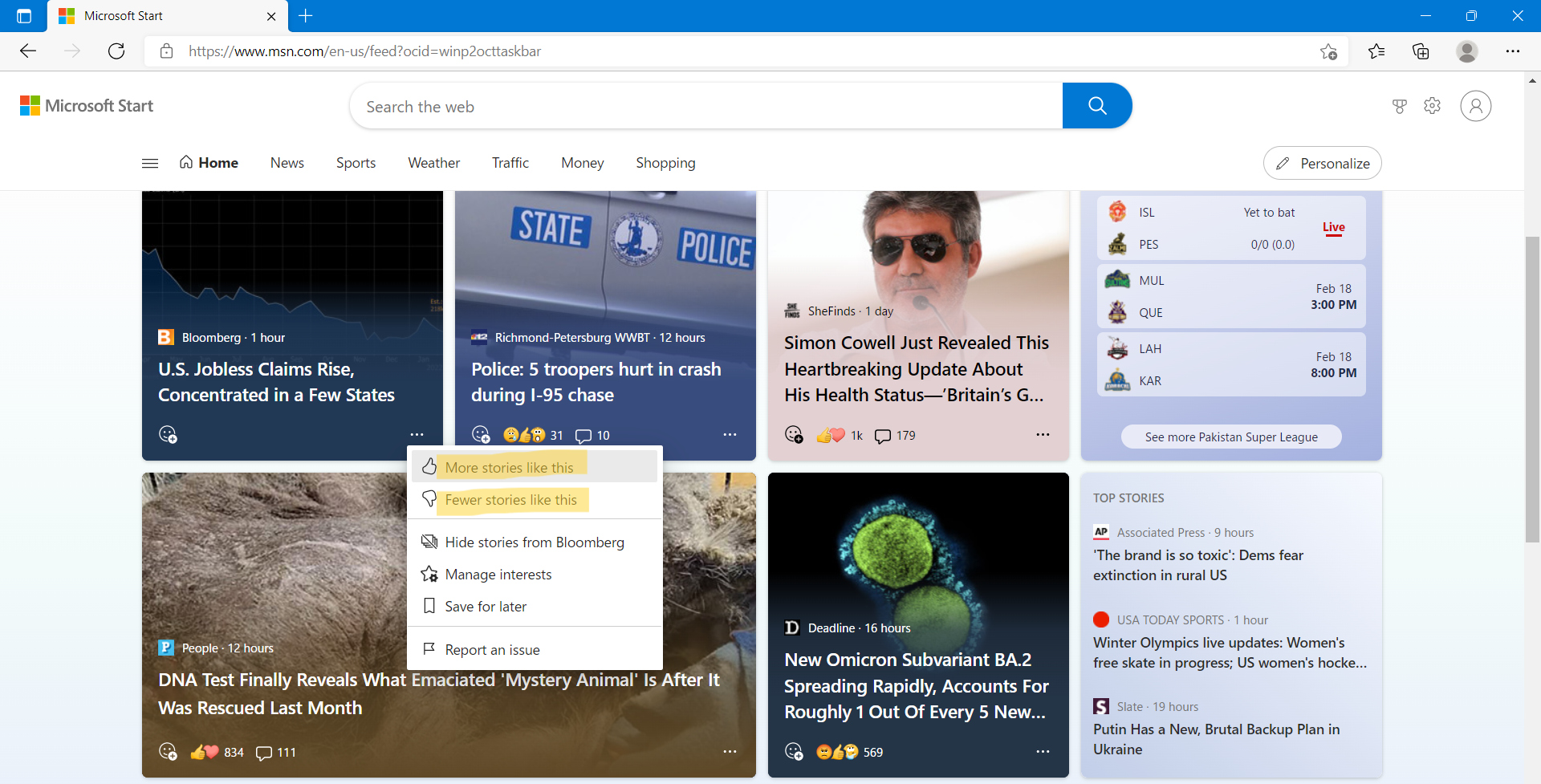 Personalize your interests for widgets in Windows 11