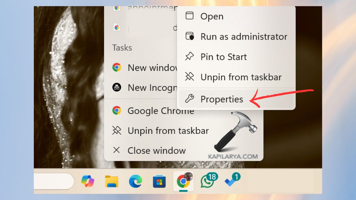 properties of google chrome