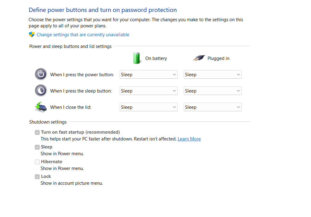 How to change Power Button Action in Windows 11