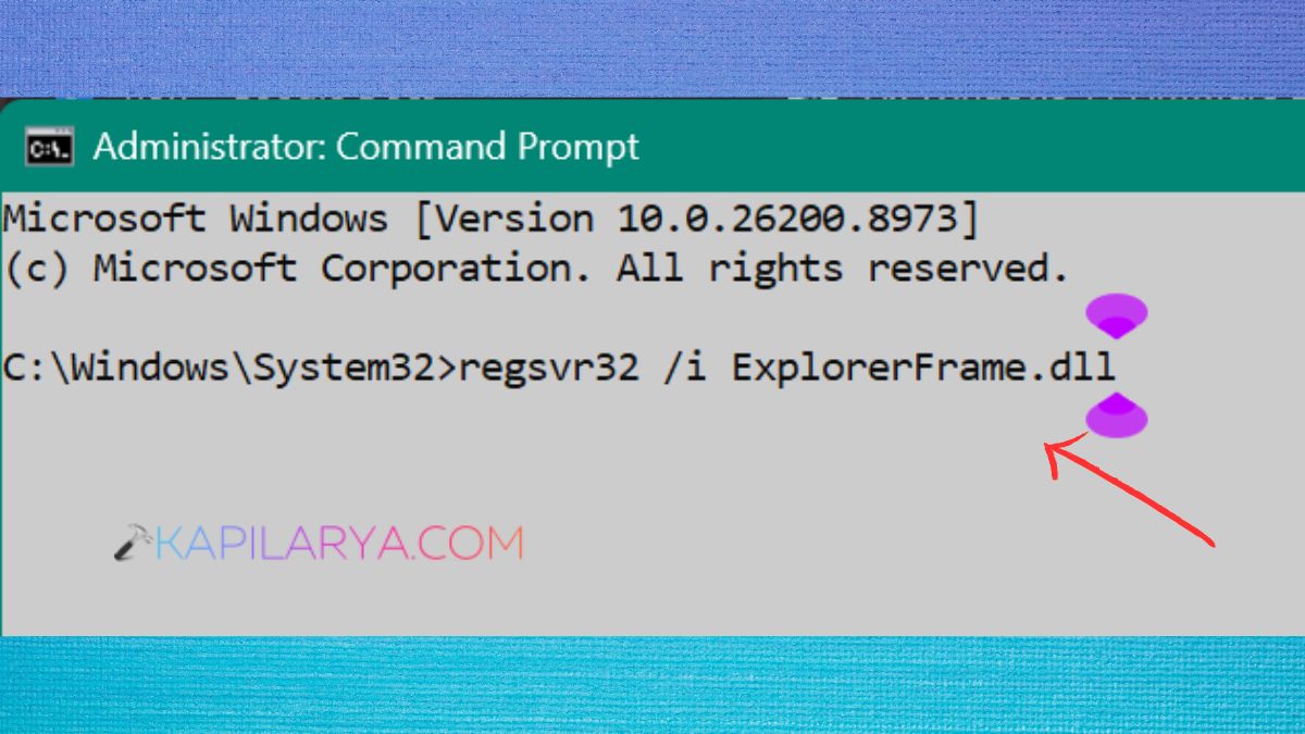 regsvr32 i ExplorerFramedll fix Class Not Registered in Windows 11