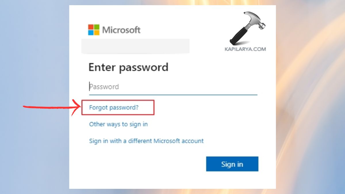 reset password