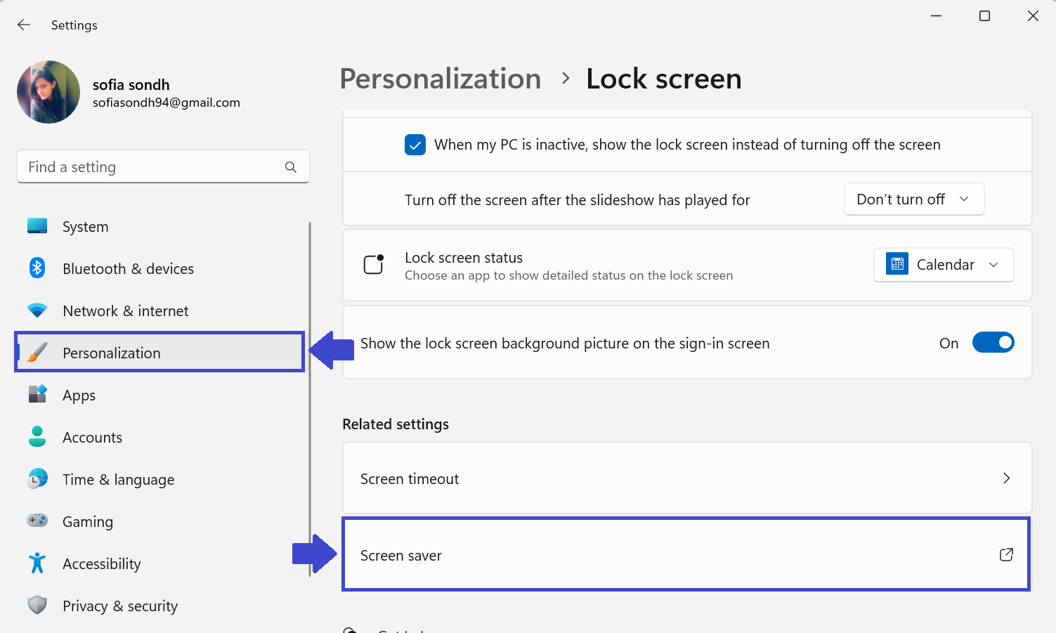 do not lock screen after inactivity windows 11