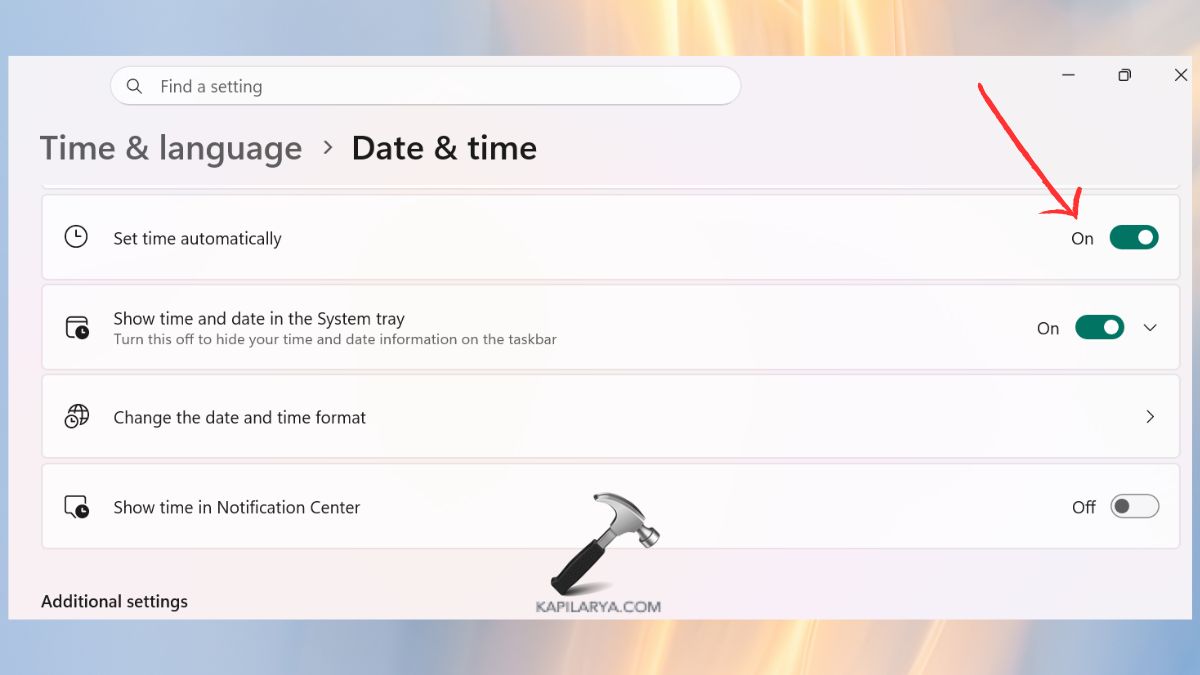 set time automatically