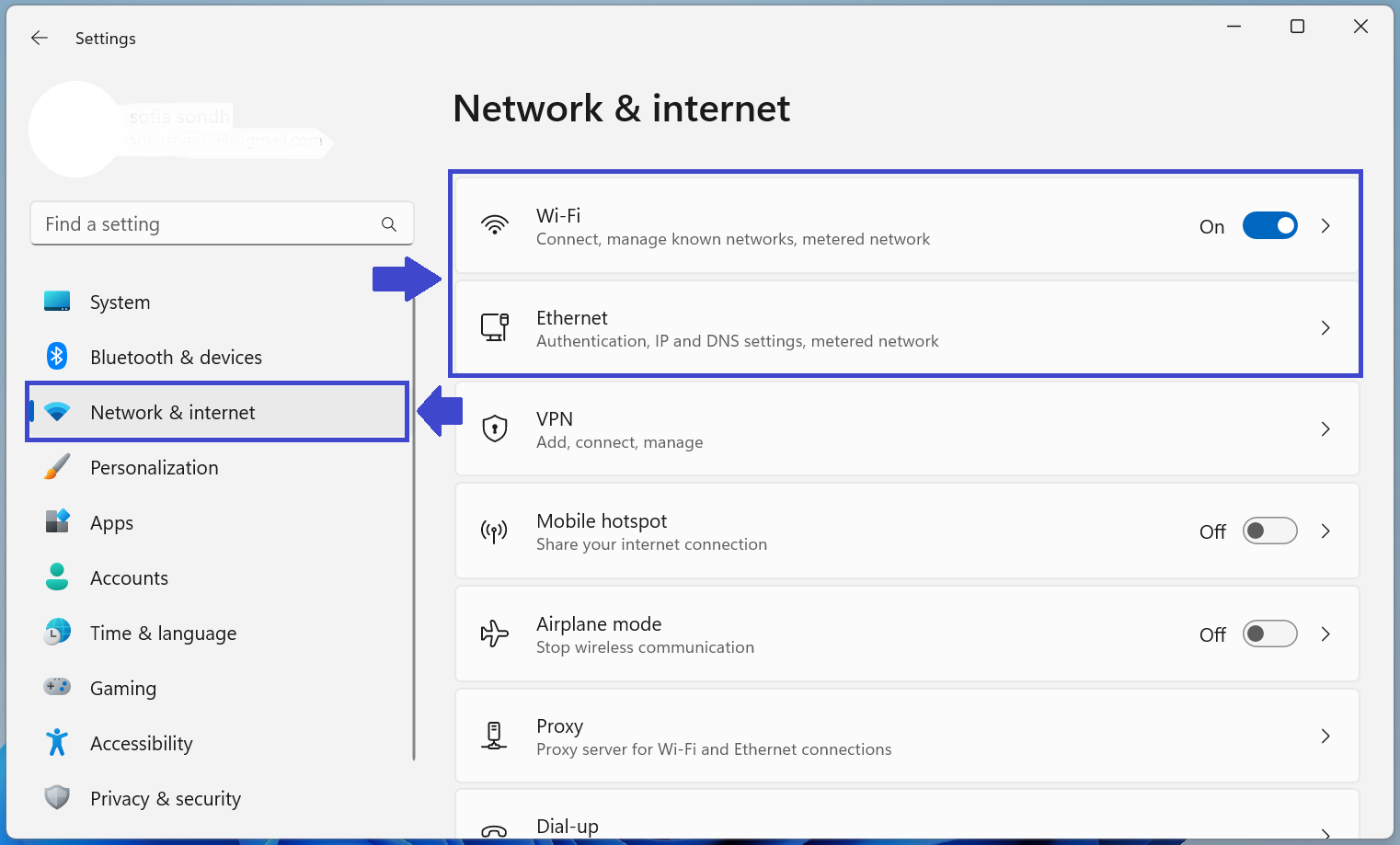 how to change ethernet ip address
