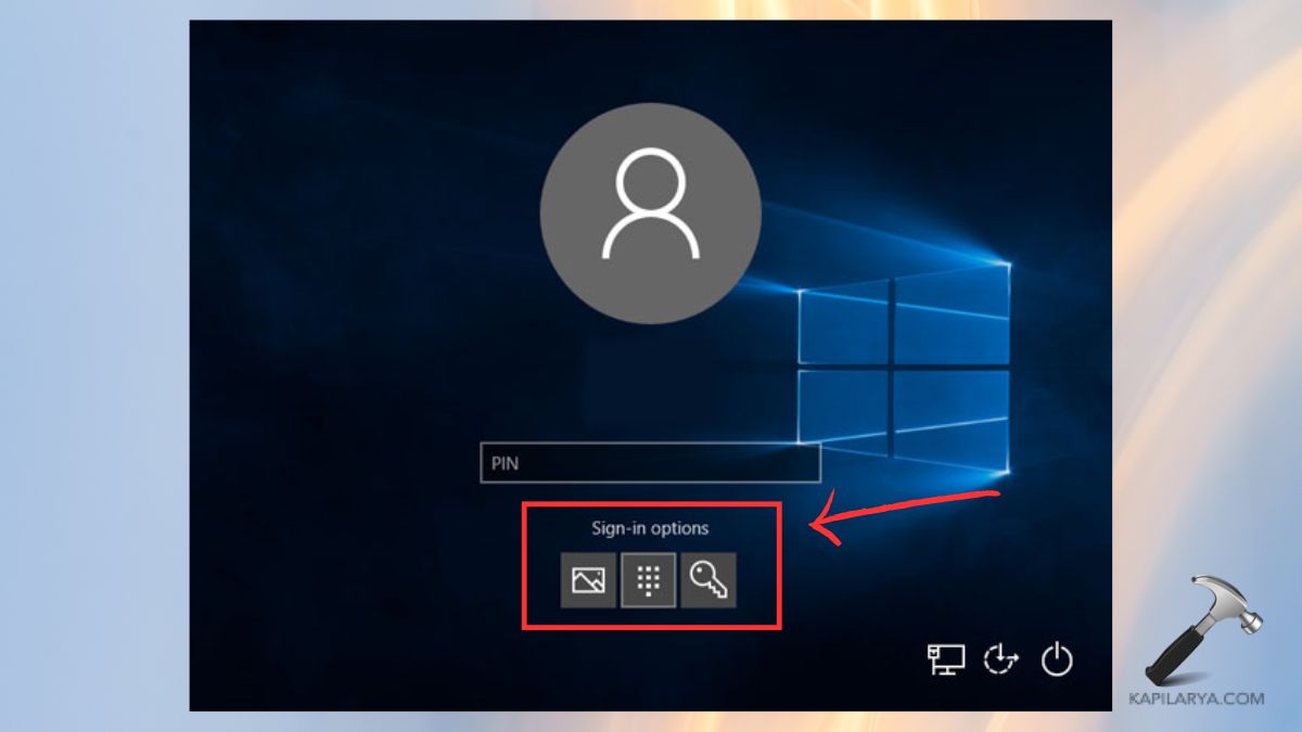 sign in options screen windows 11