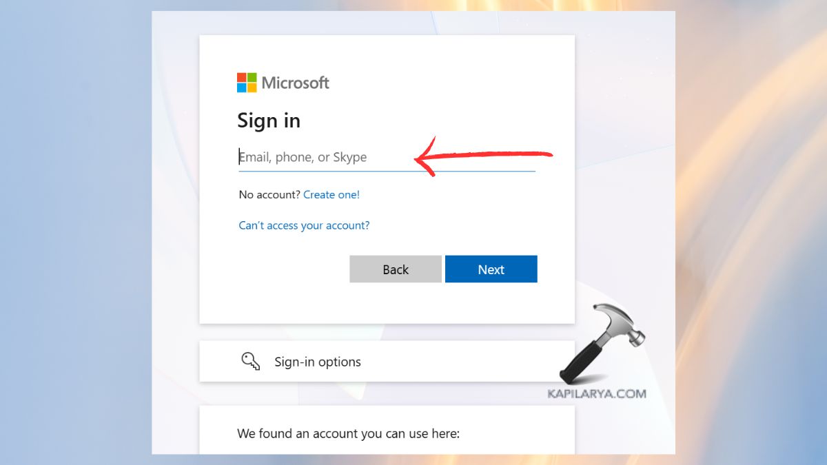 sign in to microsoft security settings page