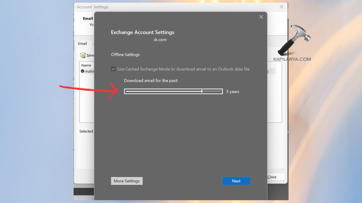 slide to download emal for past years