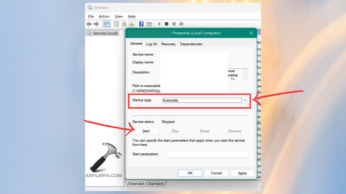 startup type automatic and start the Logical Disk Manager service