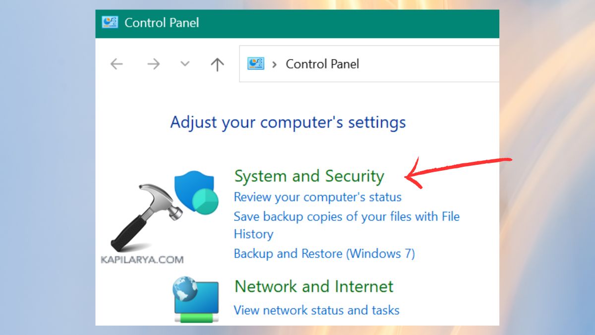 system and security in control panel