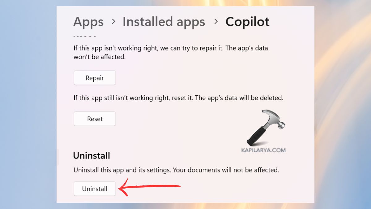 uninstall copilot (1)