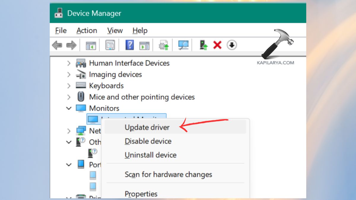 update driver monitors