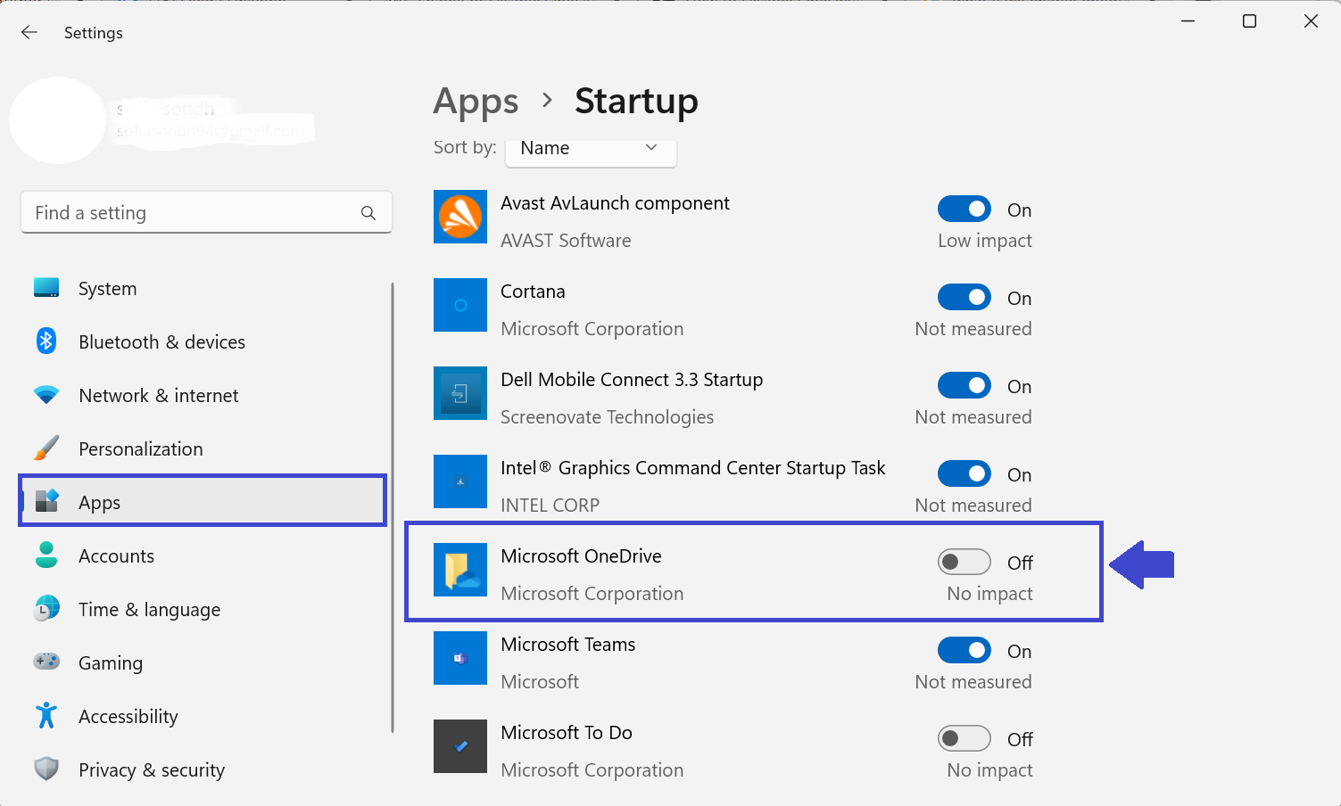 How to Enable or Disable OneDrive in Windows 11