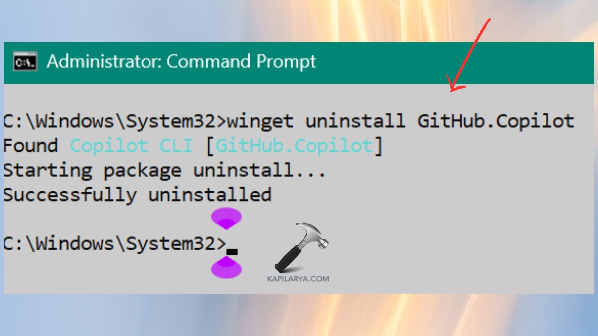 winget uninstall GitHub Copilot
